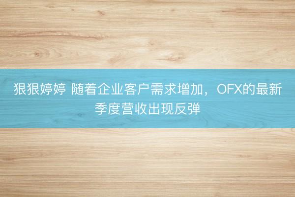 狠狠婷婷 随着企业客户需求增加，OFX的最新季度营收出现反弹