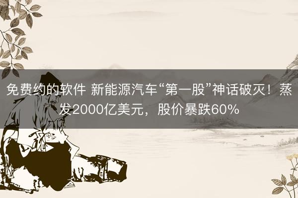 免费约的软件 新能源汽车“第一股”神话破灭！蒸发2000亿美元，股价暴跌60%