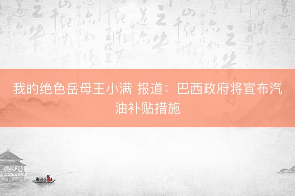 我的绝色岳母王小满 报道：巴西政府将宣布汽油补贴措施