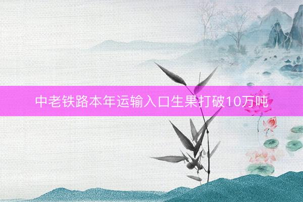 中老铁路本年运输入口生果打破10万吨