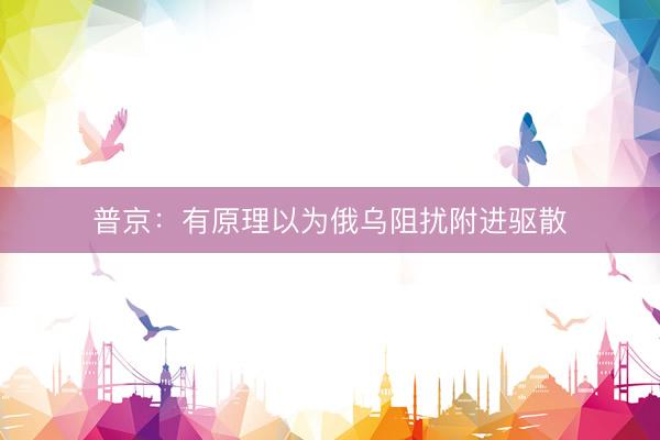 普京：有原理以为俄乌阻扰附进驱散