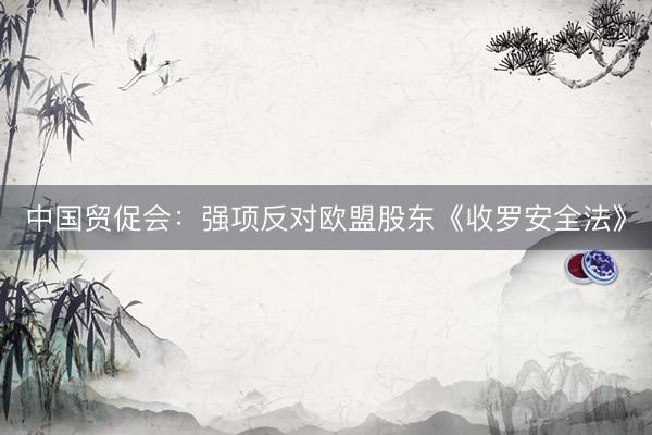 中国贸促会：强项反对欧盟股东《收罗安全法》